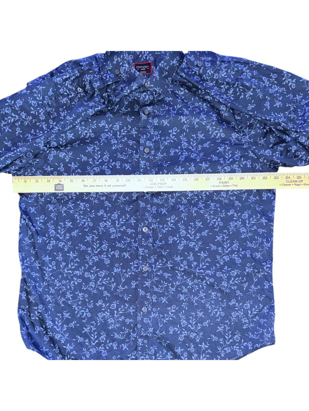 Untuckit Long Sleeve Floral Large Button Down Shirt Large - Picture 4 of 7